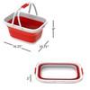 Hastings Home Collapsible Basket for Supplies, Dishes, Drinks, | Foldable Multiuse Carrying / Storage Bin (Red) 805664NLX